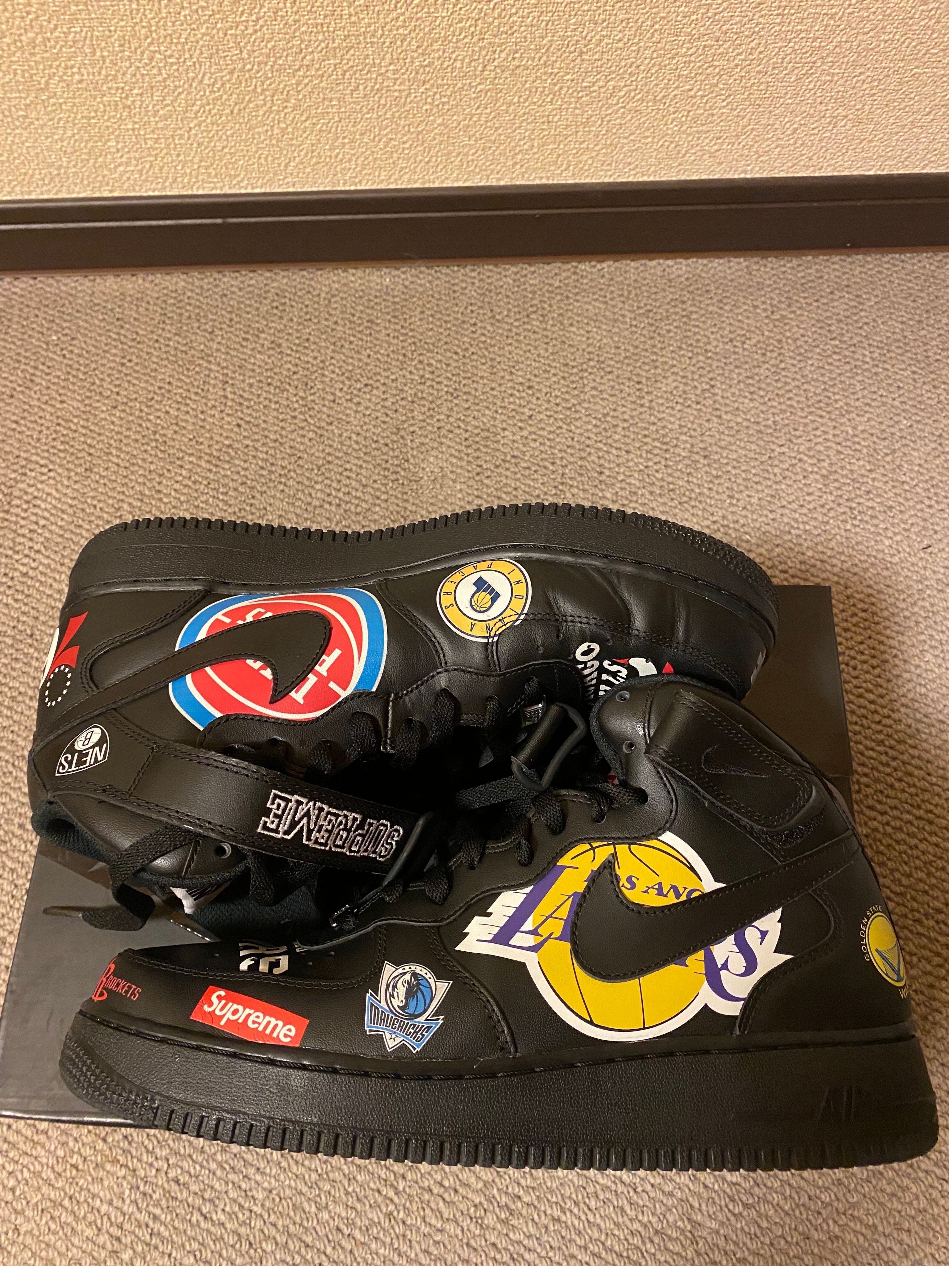 Supreme × NBA × Nike Air Force 1 Mid '07 "Black"