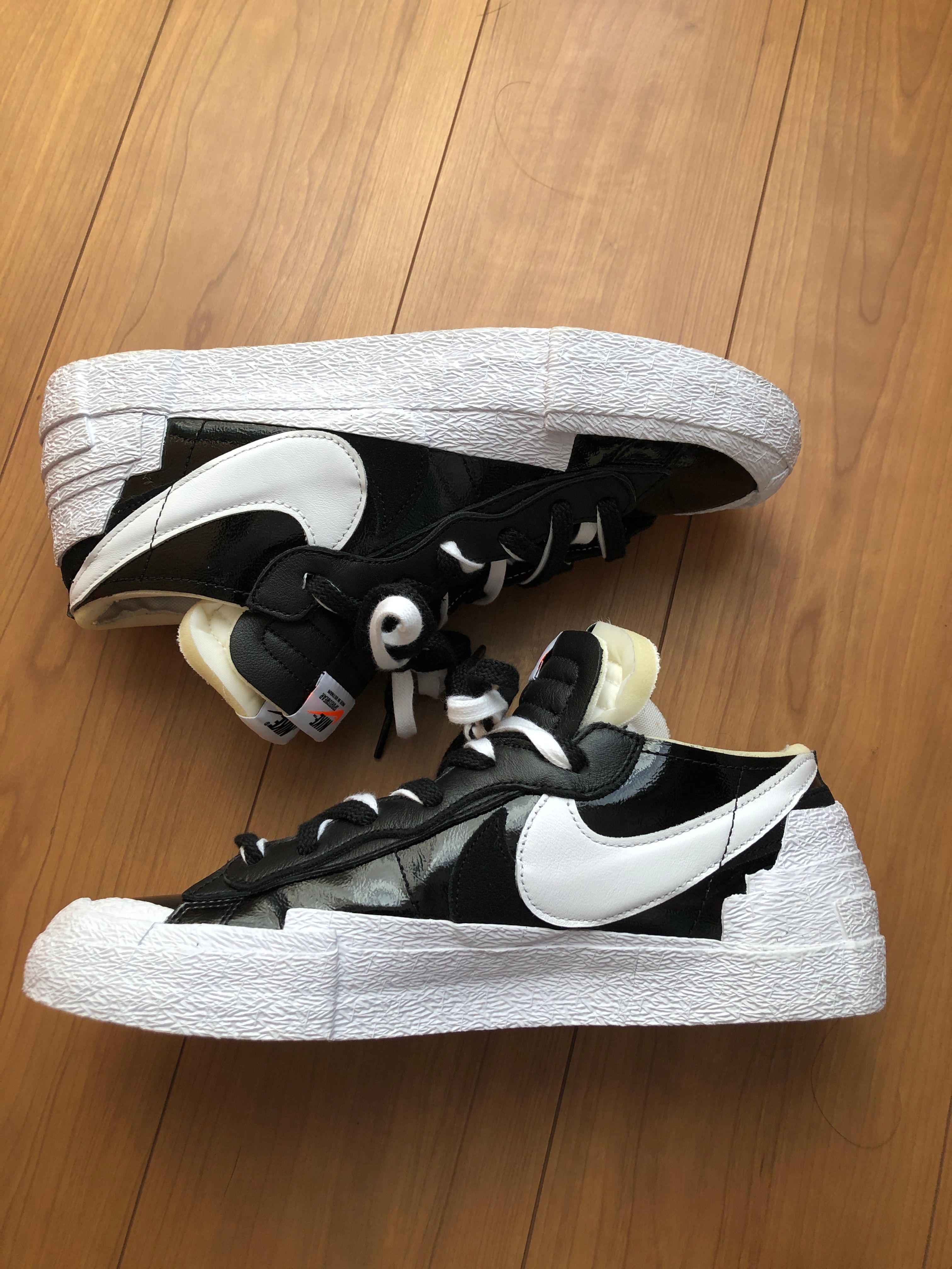 sacai × Nike Blazer Low "Black Patent Leather"