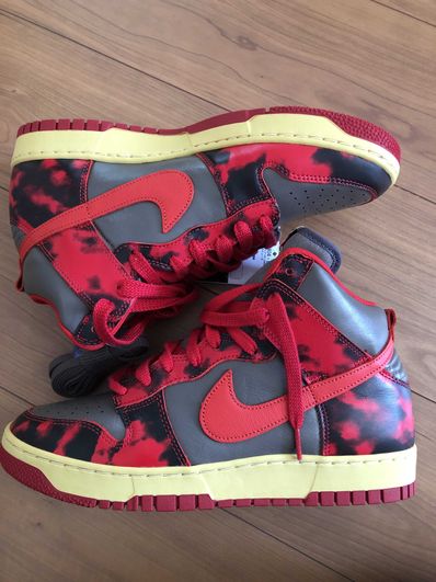 Nike Dunk High "Red Acid Wash"