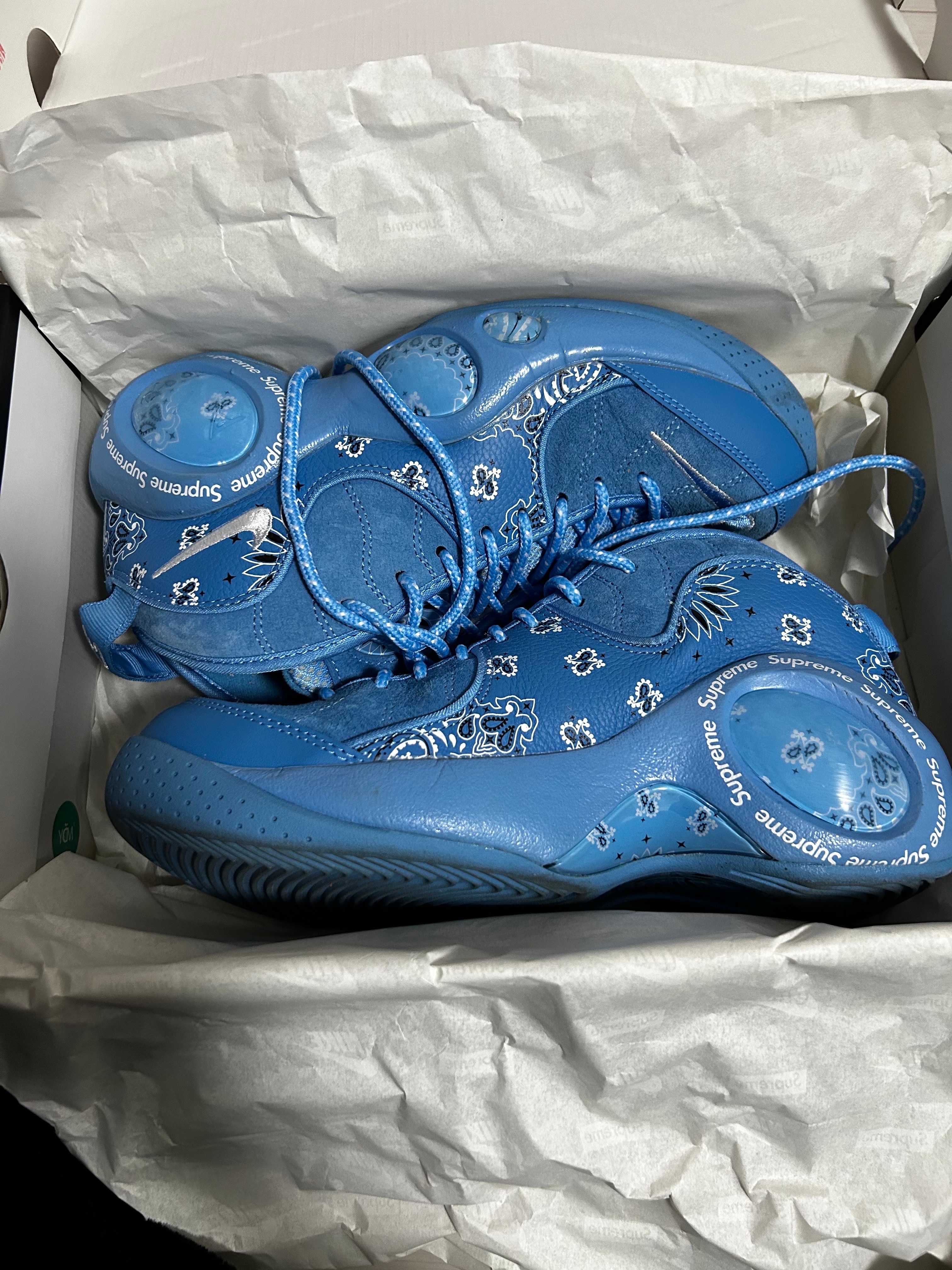 シュプリーム × ナイキ エアズームフライト95 SP "ユニバーシティブルー/ホワイト"