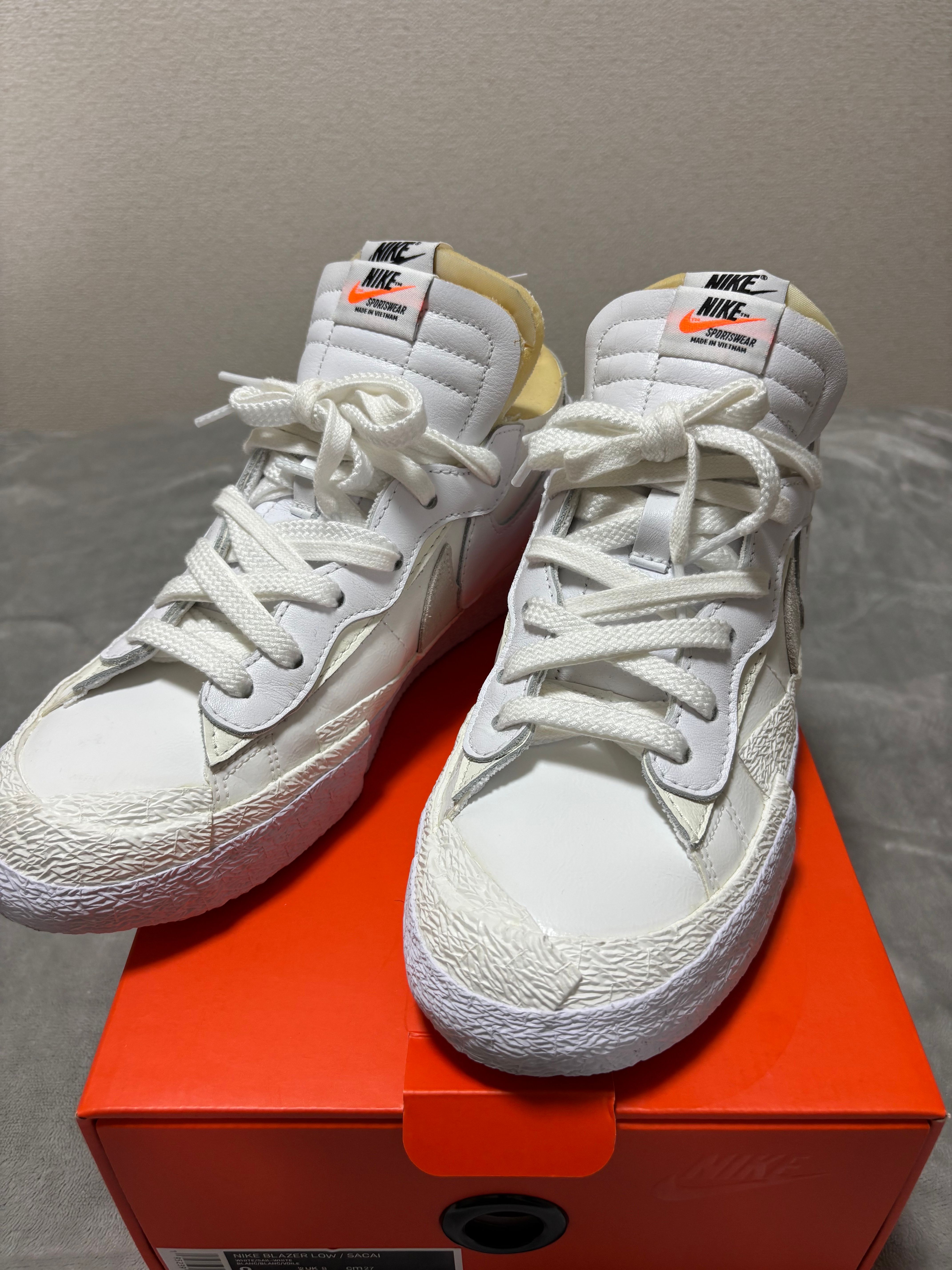 sacai × Nike Blazer Low "White Patent Leather"