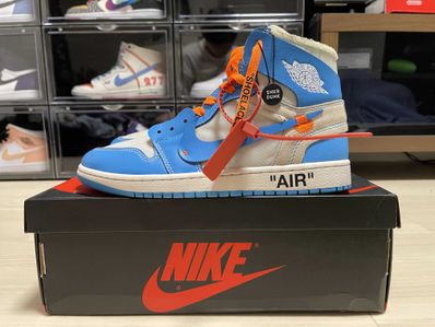 Off-White × Nike Air Jordan 1 High UNC "White/Dark Powder Blue"