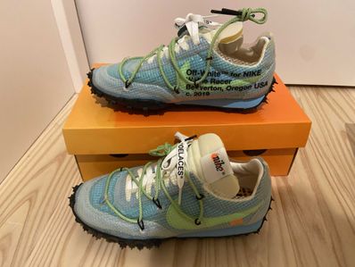 Off-White × Nike Women's Waffle Racer "Vivid Sky"