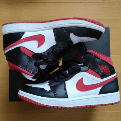 Nike Air Jordan 1 Mid "White/Gym Red Black"