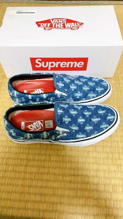 Supreme × Vans Slip-On Hole Punch Denim "Blue"