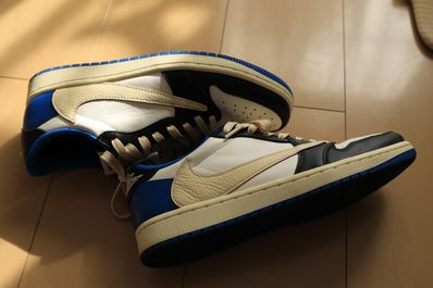 Travis Scott × fragment design × Nike Air Jordan 1 Low OG SP "Military Blue"
