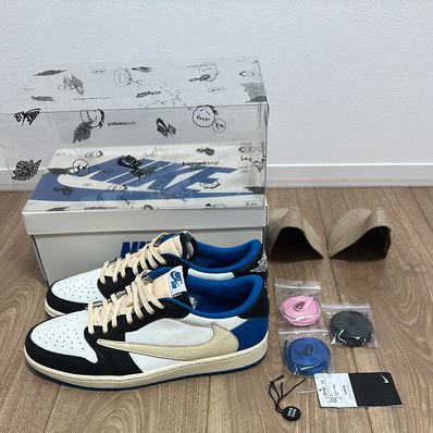 Travis Scott × fragment design × Nike Air Jordan 1 Low OG SP "Military Blue"