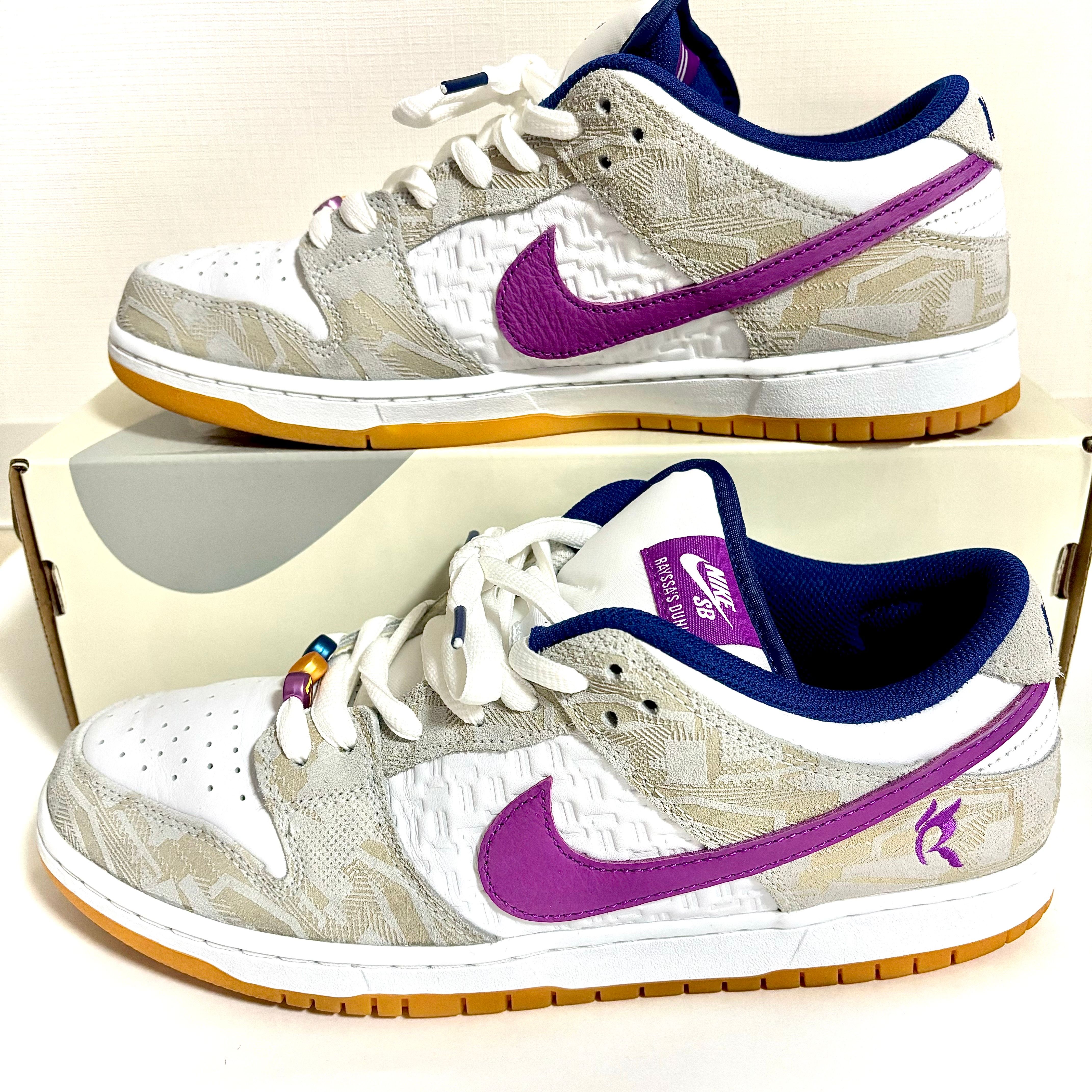Rayssa Leal × Nike SB Dunk Low PRM "Pure Platinum and Vivid Purple"