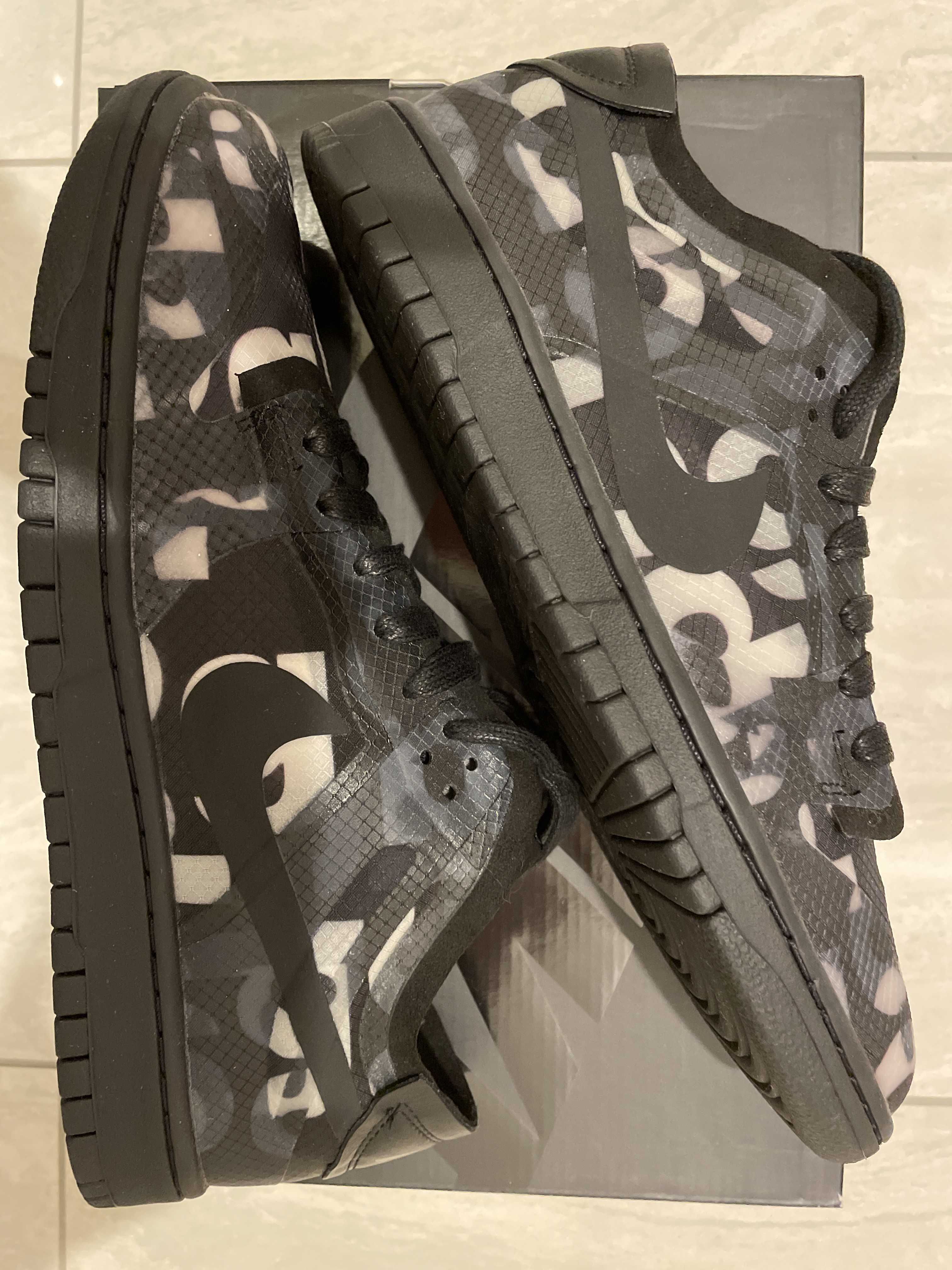 COMME des GARCONS × NIKE DUNK LOW Women's "BLACK/BLACK"