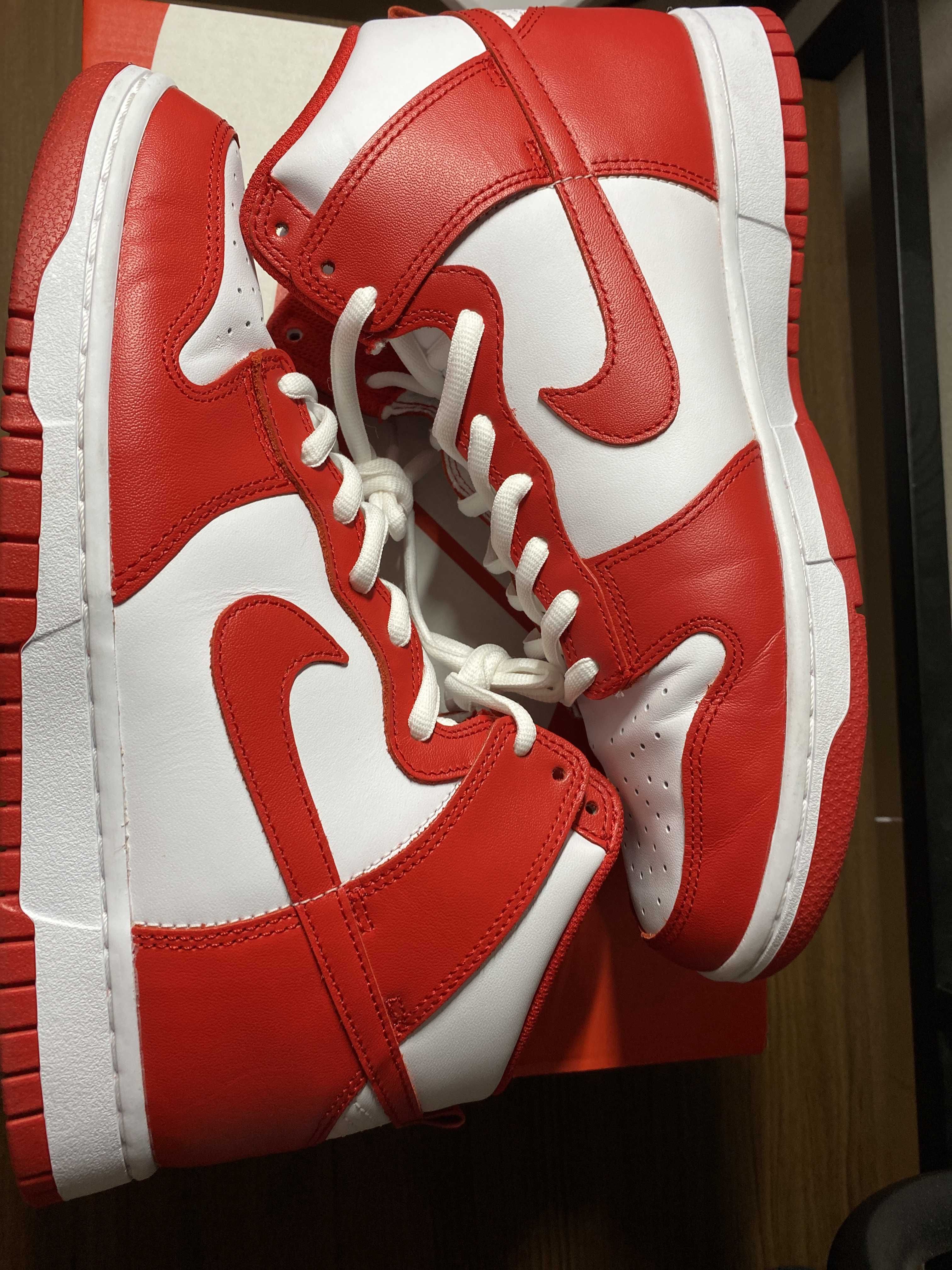 Nike Dunk High "Championship White and Red"