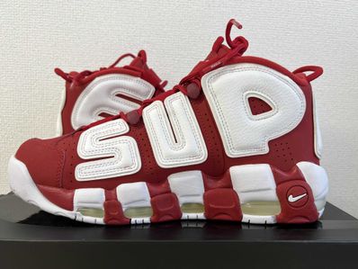 Supreme × Nike Air More Uptempo "White/Red"