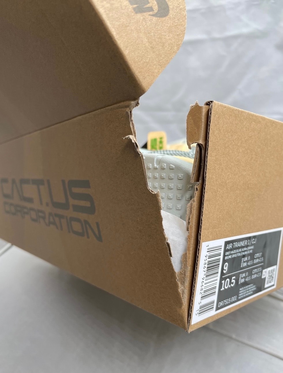 Travis Scott × Nike Air Trainer 1 SP "Grey Haze and Dusty Sage"