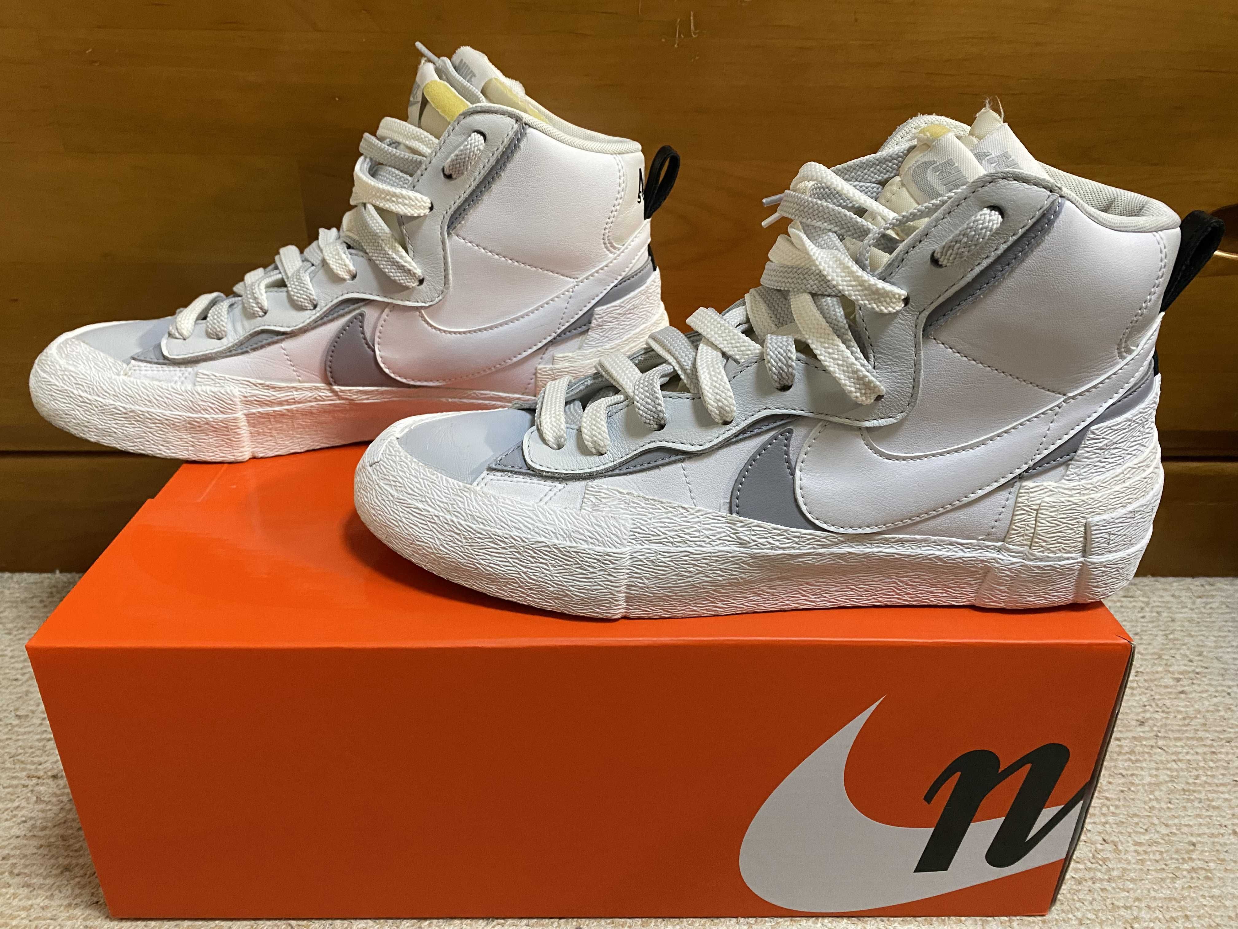 sacai × NIKE BLAZER MID "WHITE/WOLF GREY"