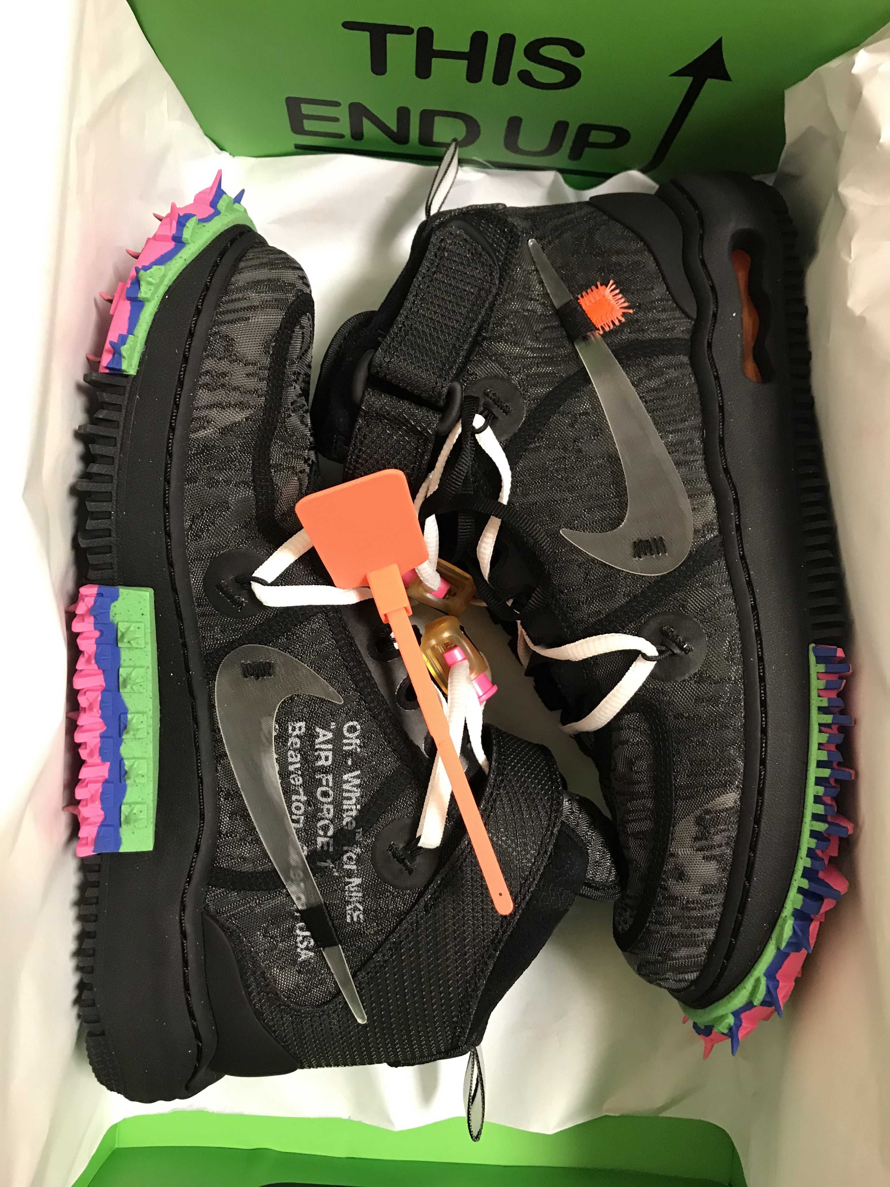 Off-White × Nike Air Force 1 Mid "Black"