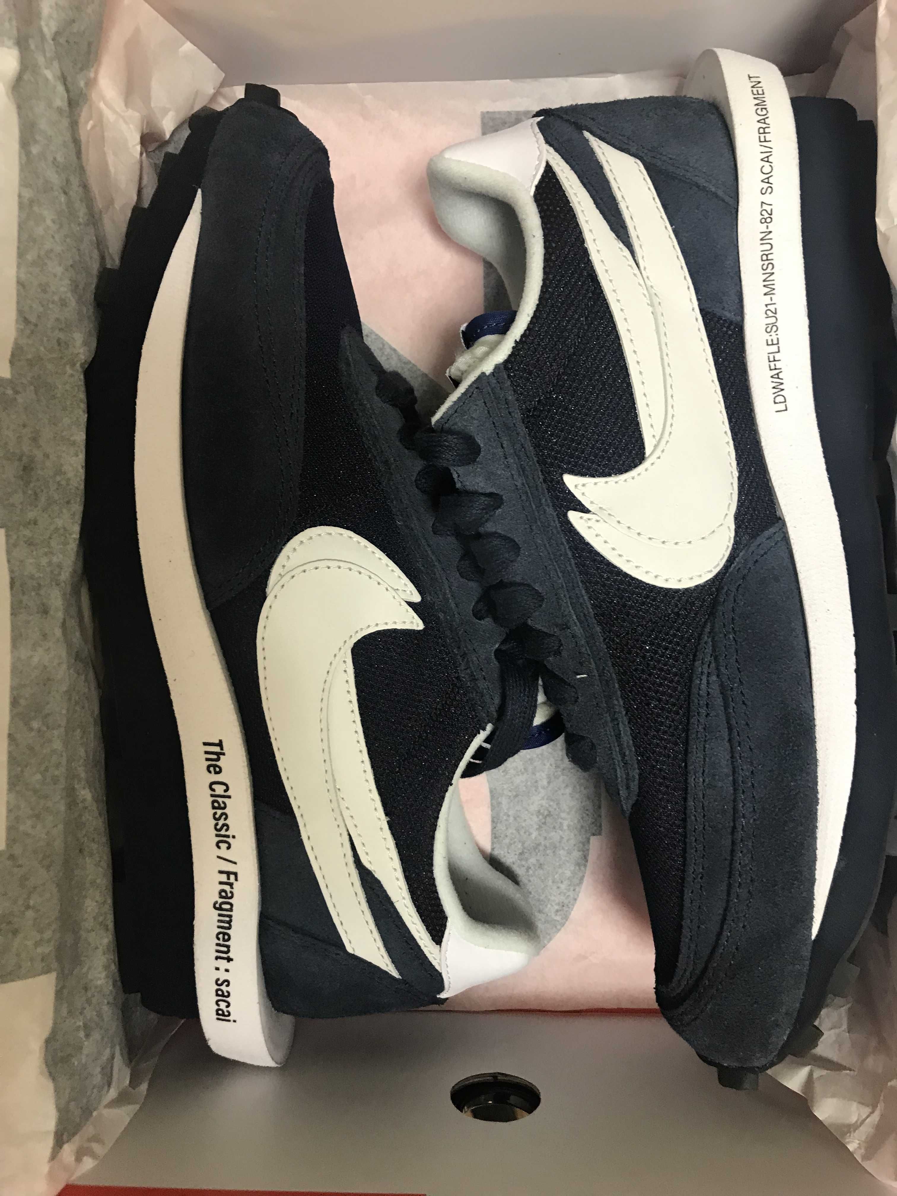 Fragment × sacai × Nike LD Waffle "Blackended Blue"