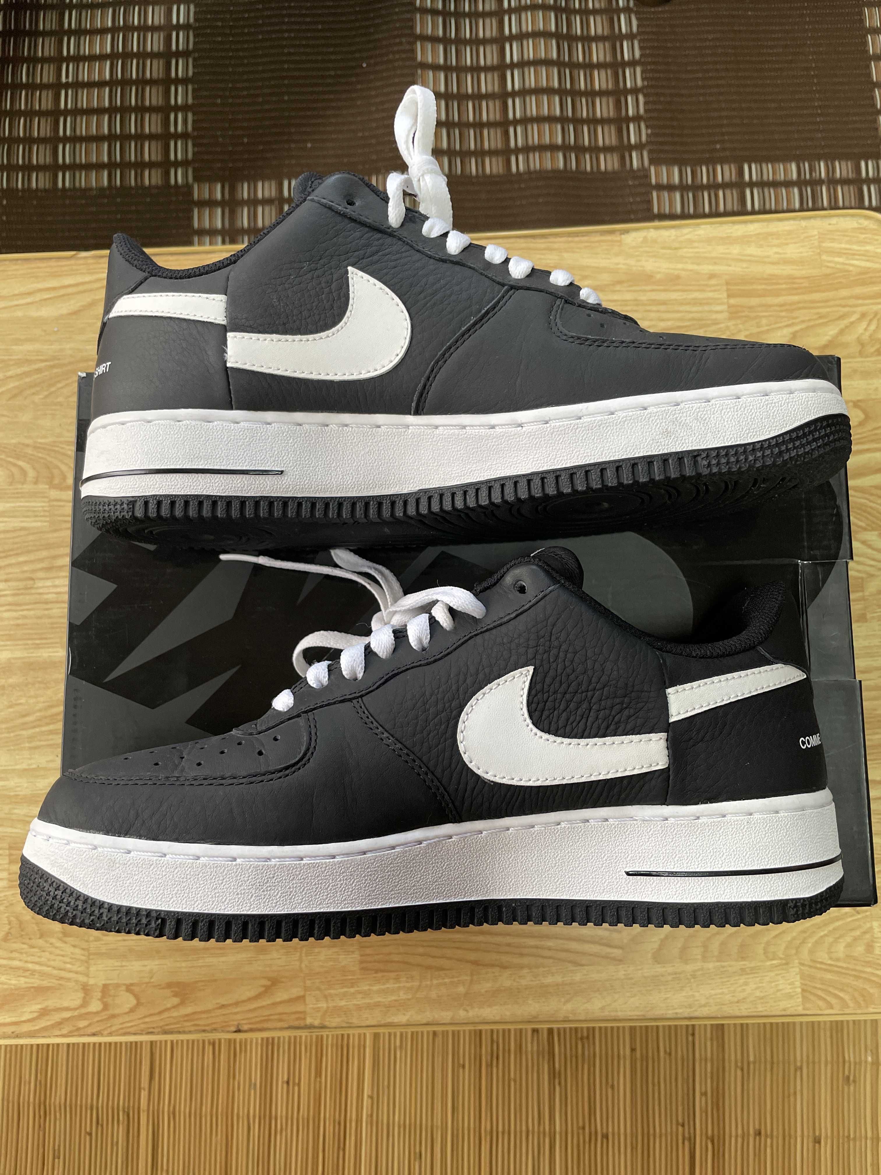 Supreme × COMME des GARCONS SHIRT × Nike Air Force 1 Low "Black/White" (2018)