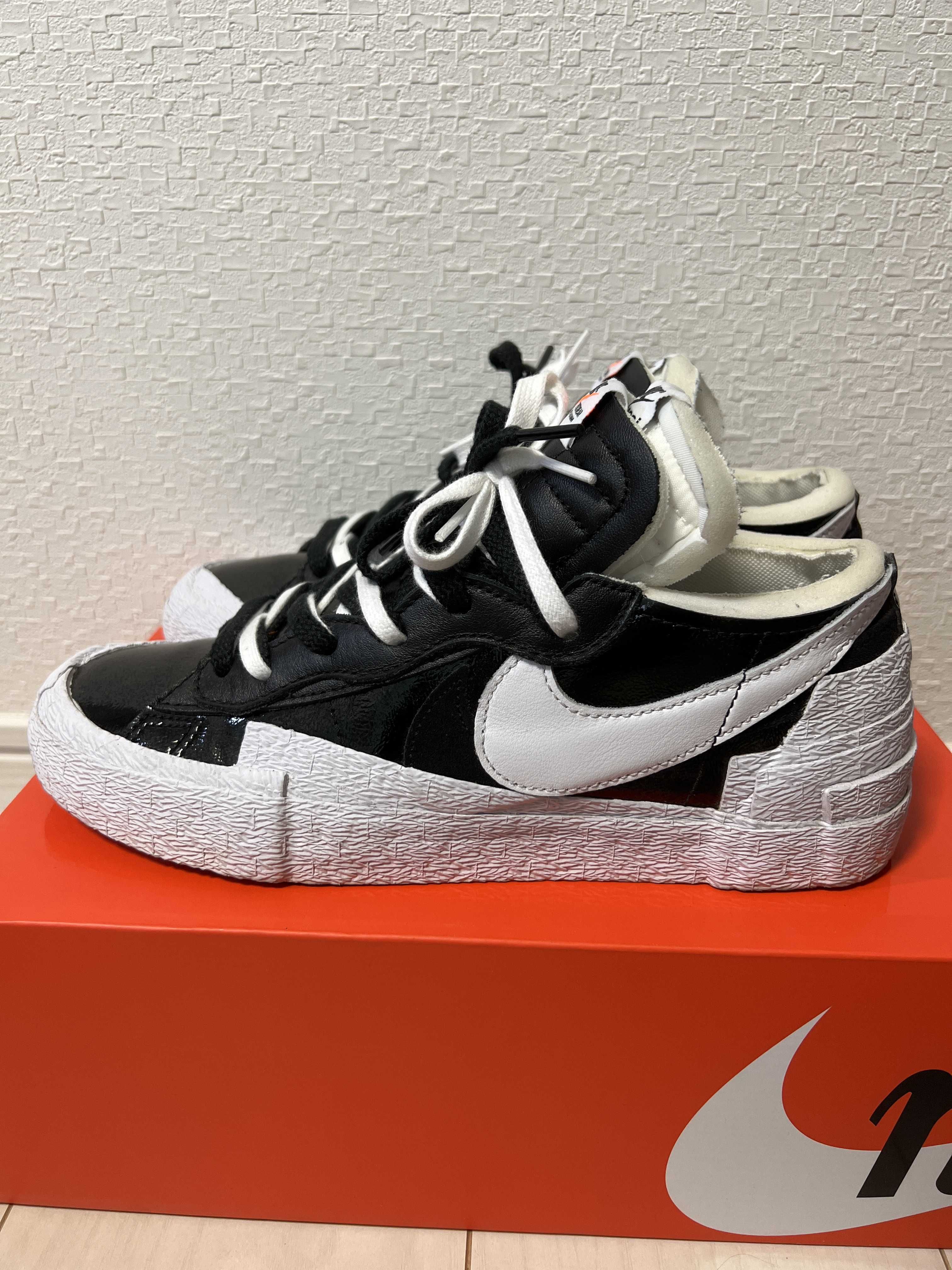 sacai × Nike Blazer Low "Black Patent Leather"