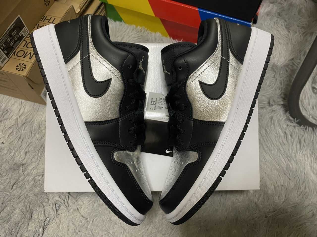 Nike Women's Air Jordan 1 Low SE "Black/Metallic Silver"