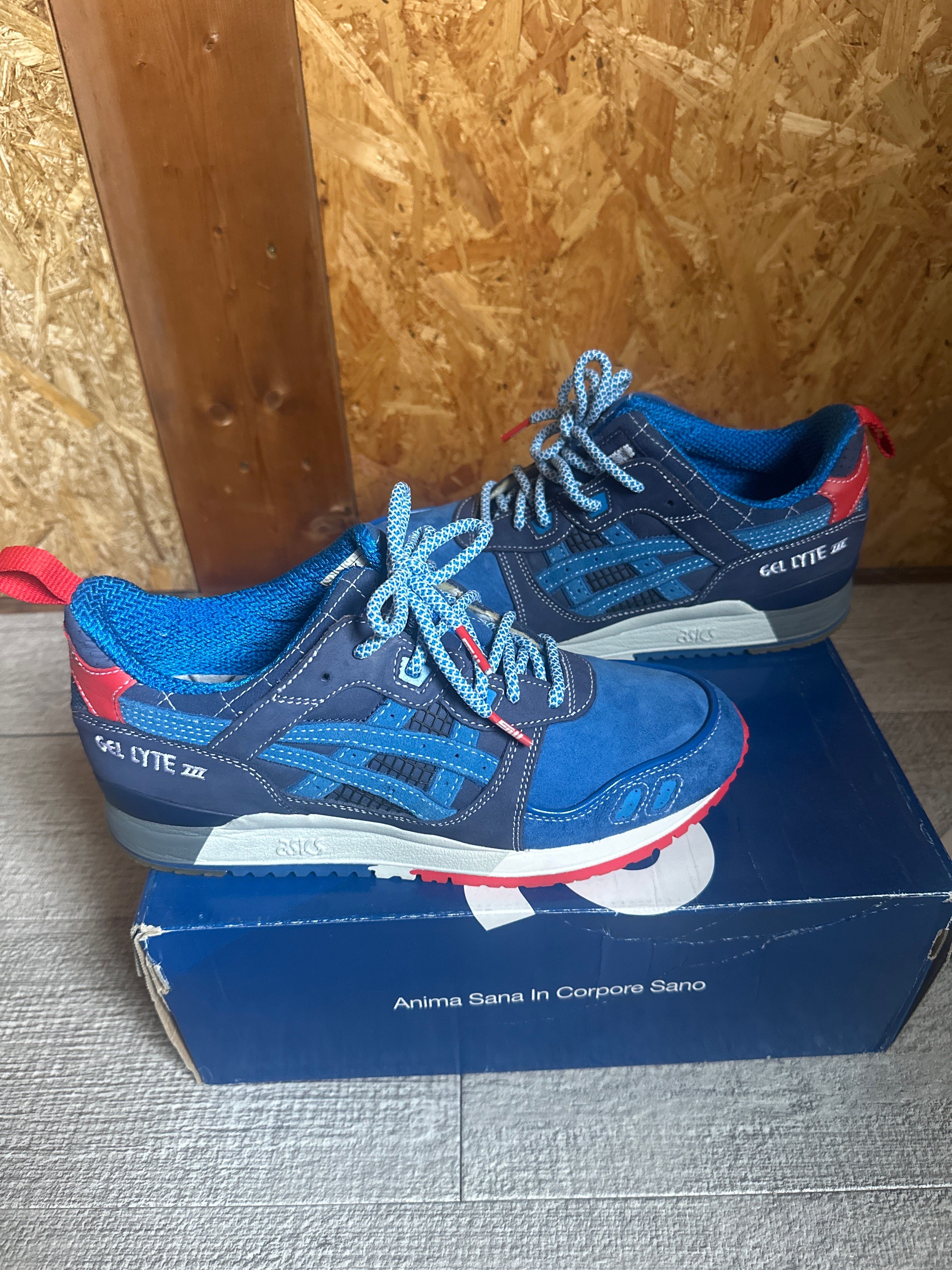 mita sneakers × Asics Gel-Lyte III 25th Anniv. Trico "Navy/Blue-Red-White"