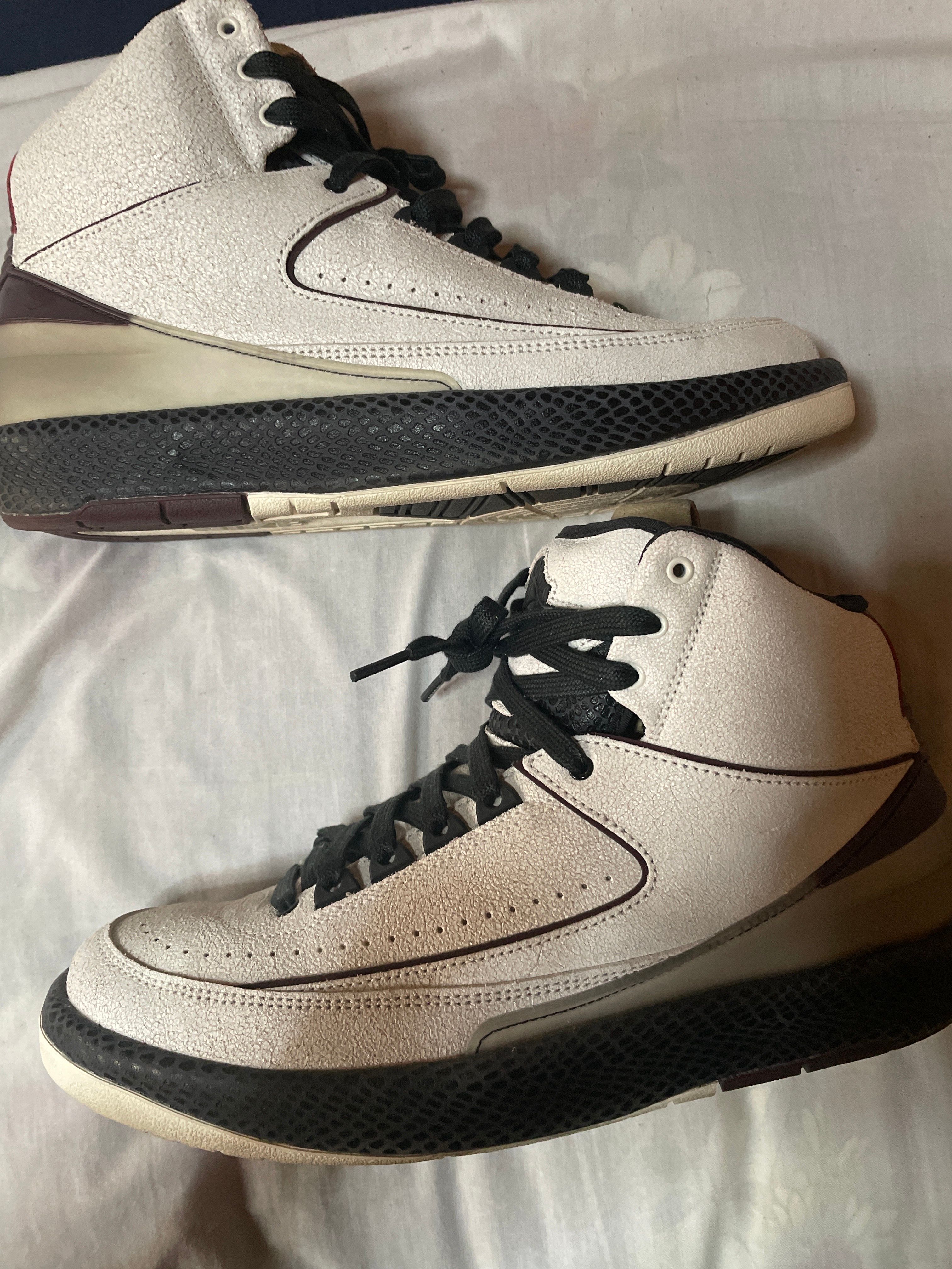 A Ma Maniere × Nike Air Jordan 2 "Airness/Sail and Burgundy"