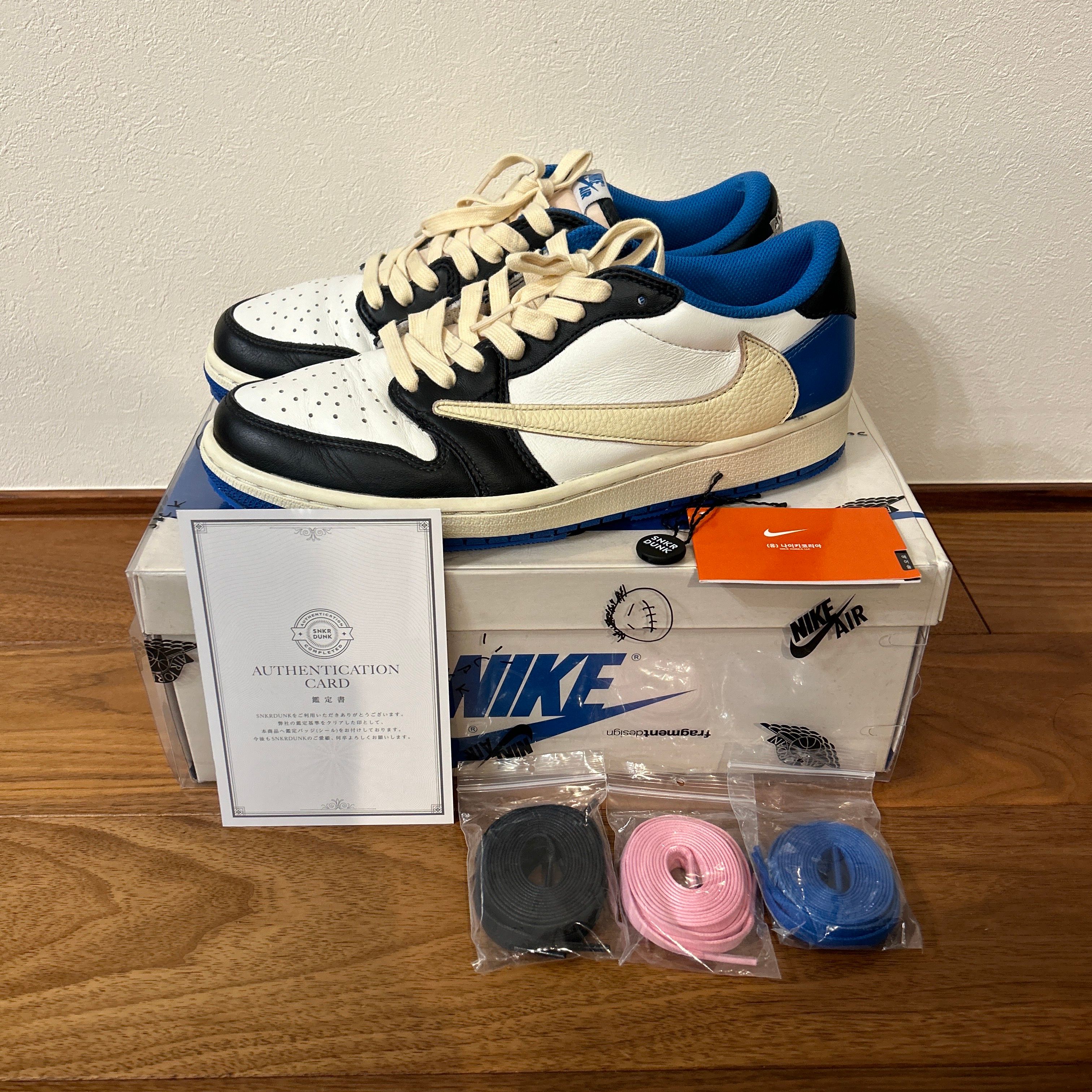 Travis Scott × fragment design × Nike Air Jordan 1 Low OG SP "Military Blue"