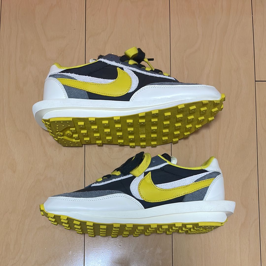 UNDERCOVER × sacai × Nike LD Waffle "Black/Sail-Dark Grey-Bright Citron"