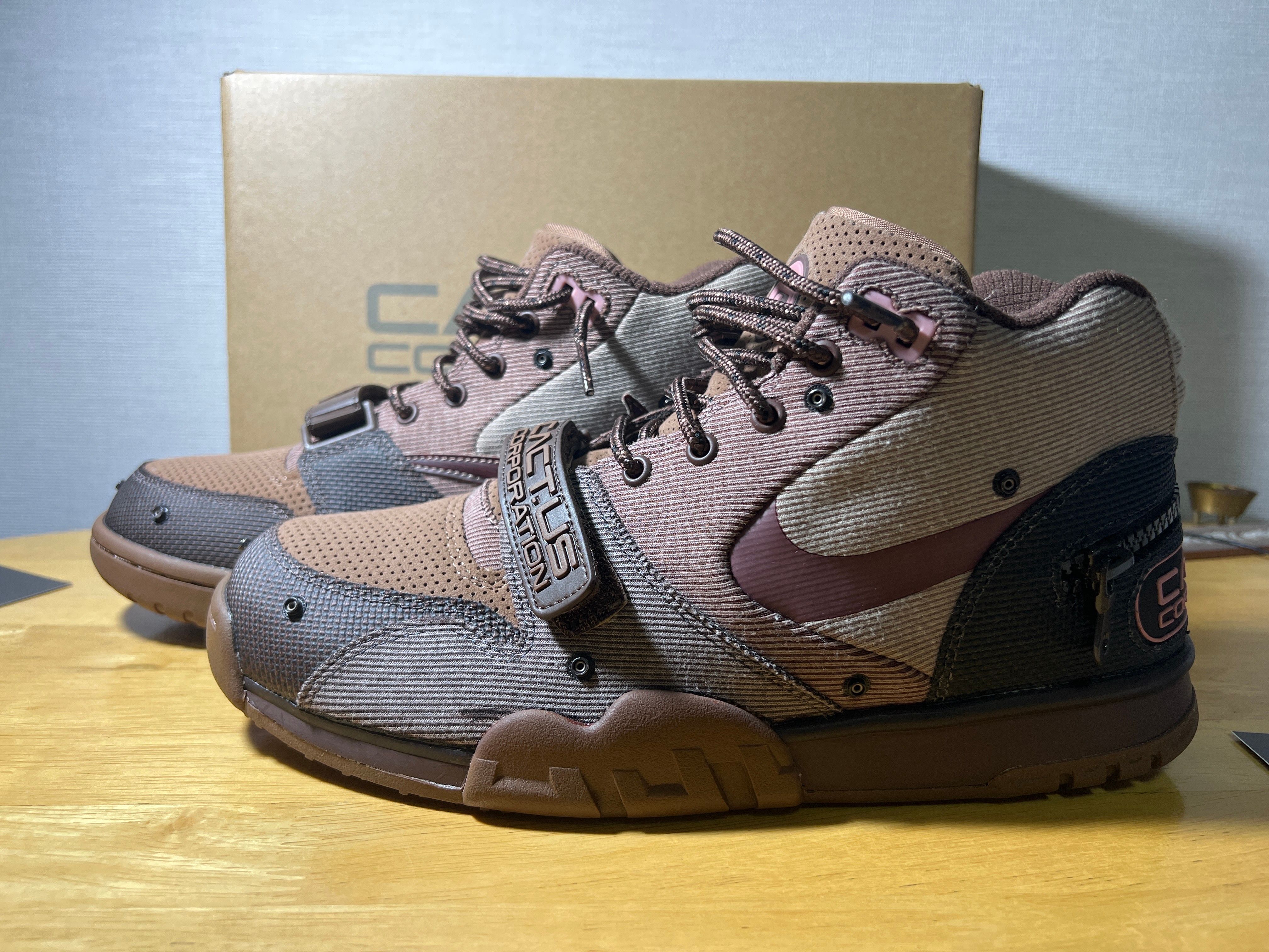 Travis Scott x Nike Air Trainer 1 SP "Archaeo Brown and Rust Pink"