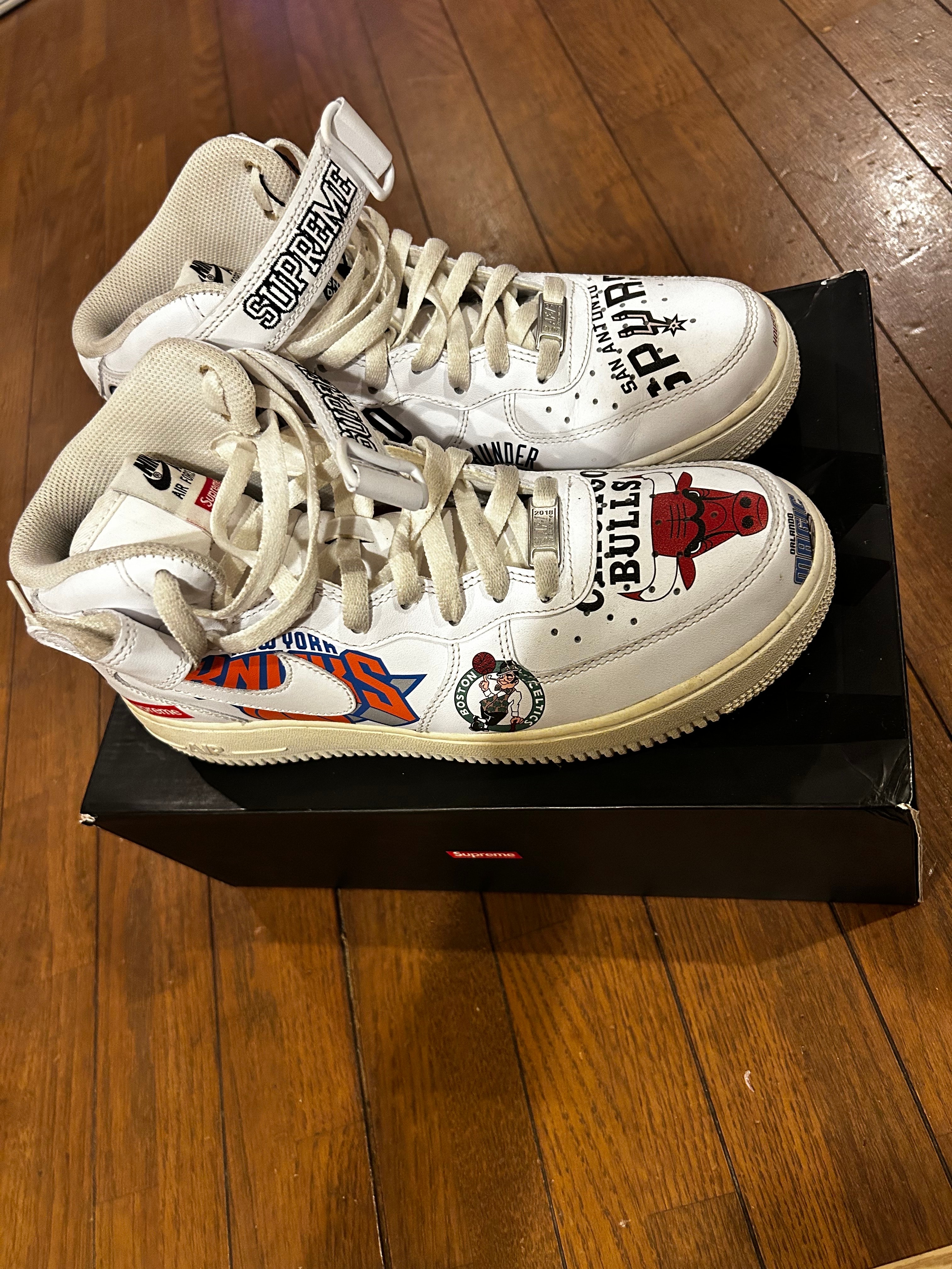 Supreme × NBA × Nike Air Force 1 Mid '07 "White"