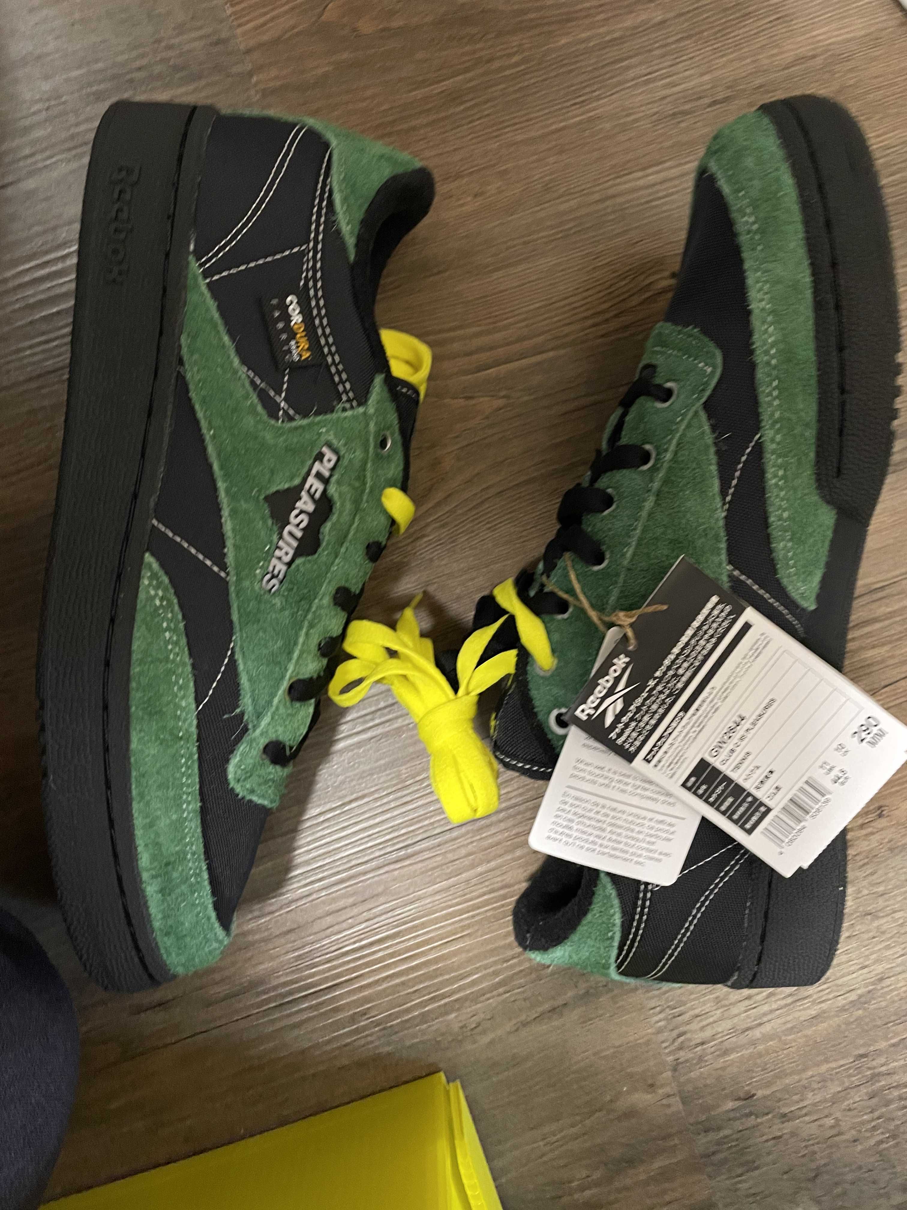 Pleasures × Reebok Club C 85 "Black" (2021)  