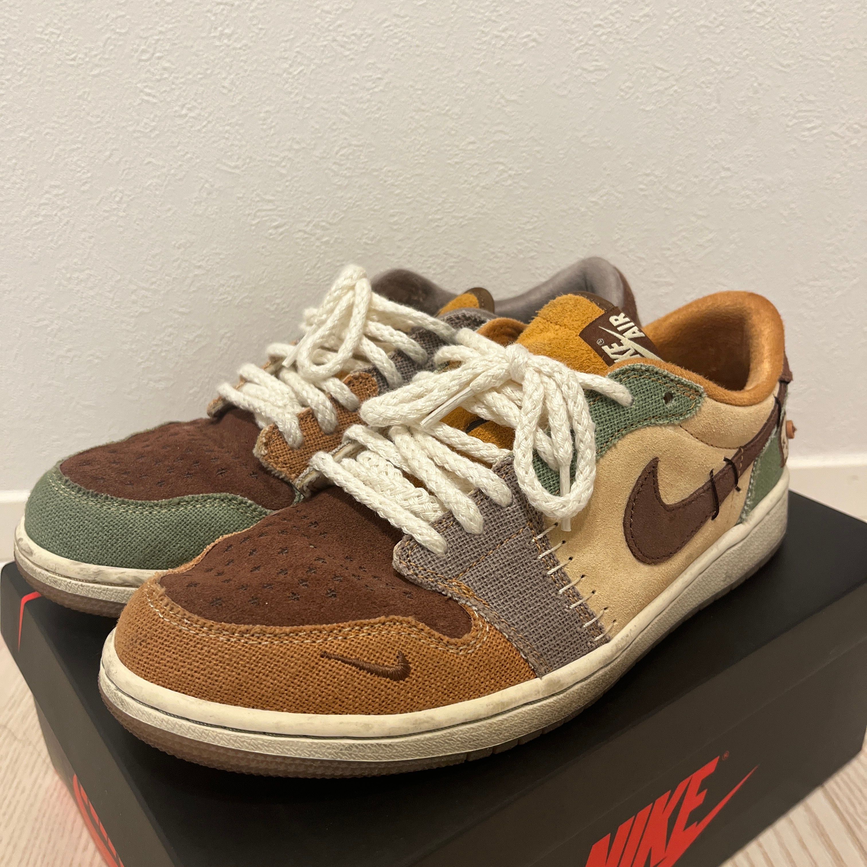 Zion Williamson × Nike Air Jordan 1 Low OG "Flax and Oil Green"