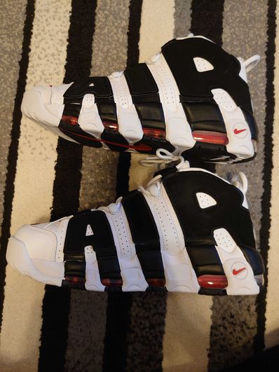 NIKE AIR MORE UPTEMPO "WHITE/BLACK/UNIVERSITY RED"(2020)
