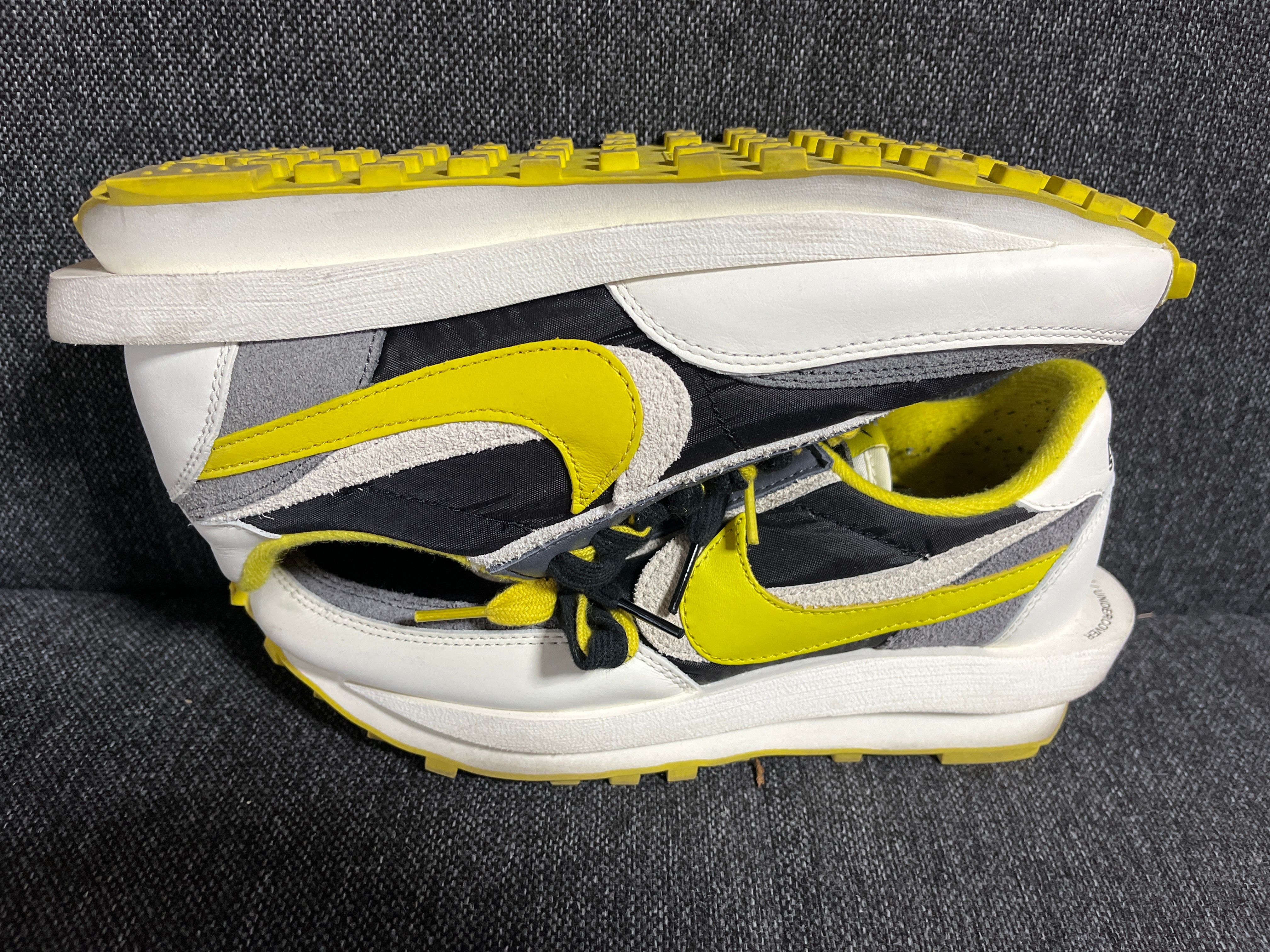 UNDERCOVER × sacai × Nike LD Waffle "Black/Sail-Dark Grey-Bright Citron"
