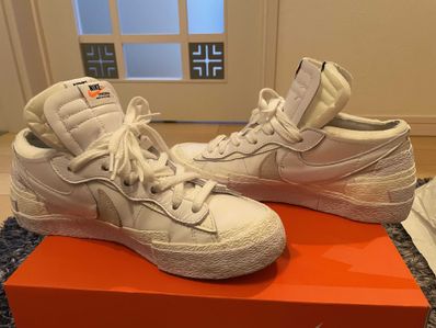 sacai × Nike Blazer Low "White Patent Leather"