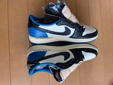 Travis Scott × fragment design × Nike Air Jordan 1 Low OG SP "Military Blue"