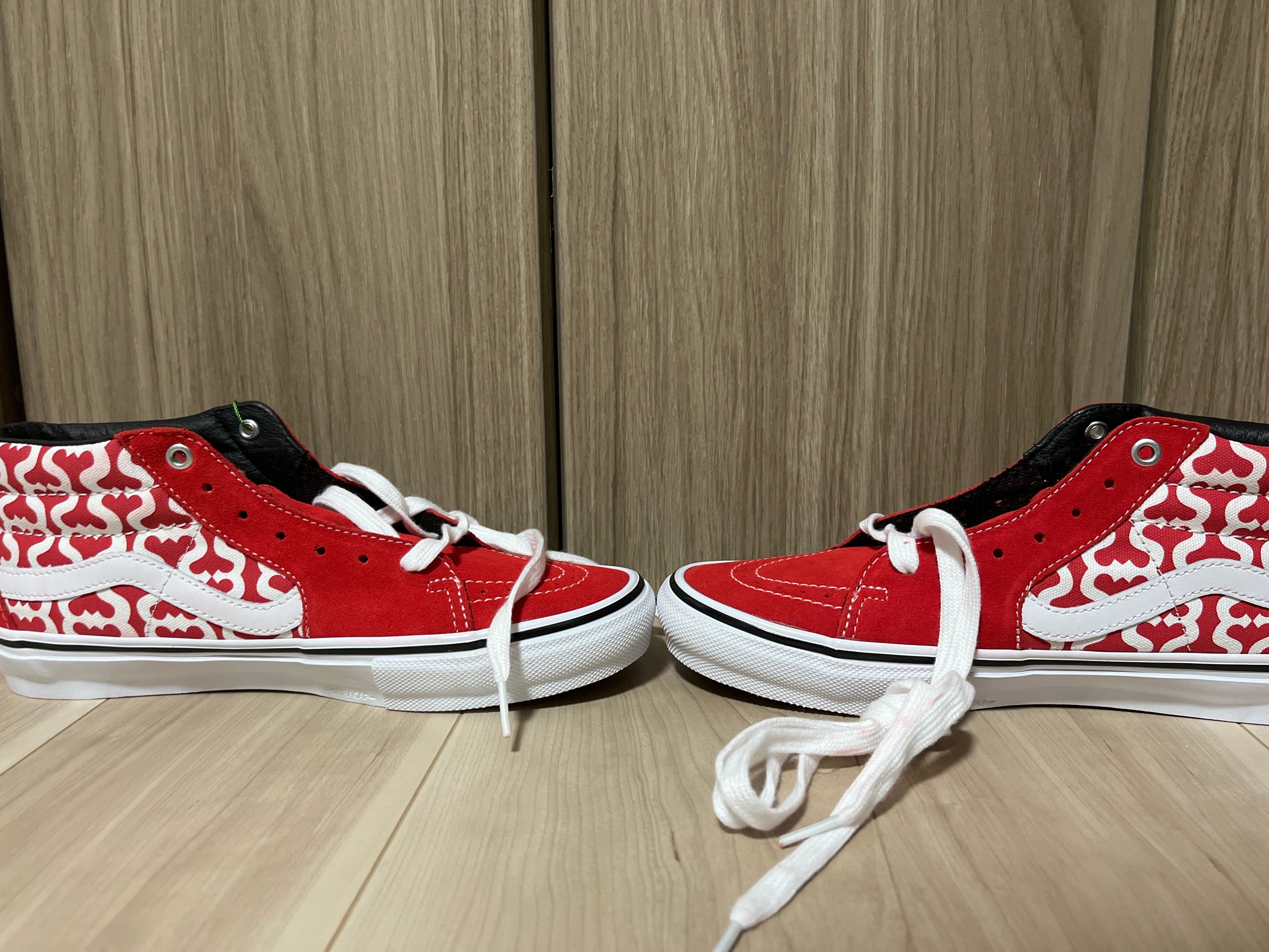 Supreme × Vans Monogram S Logo Skate Grosso Mid "Red"