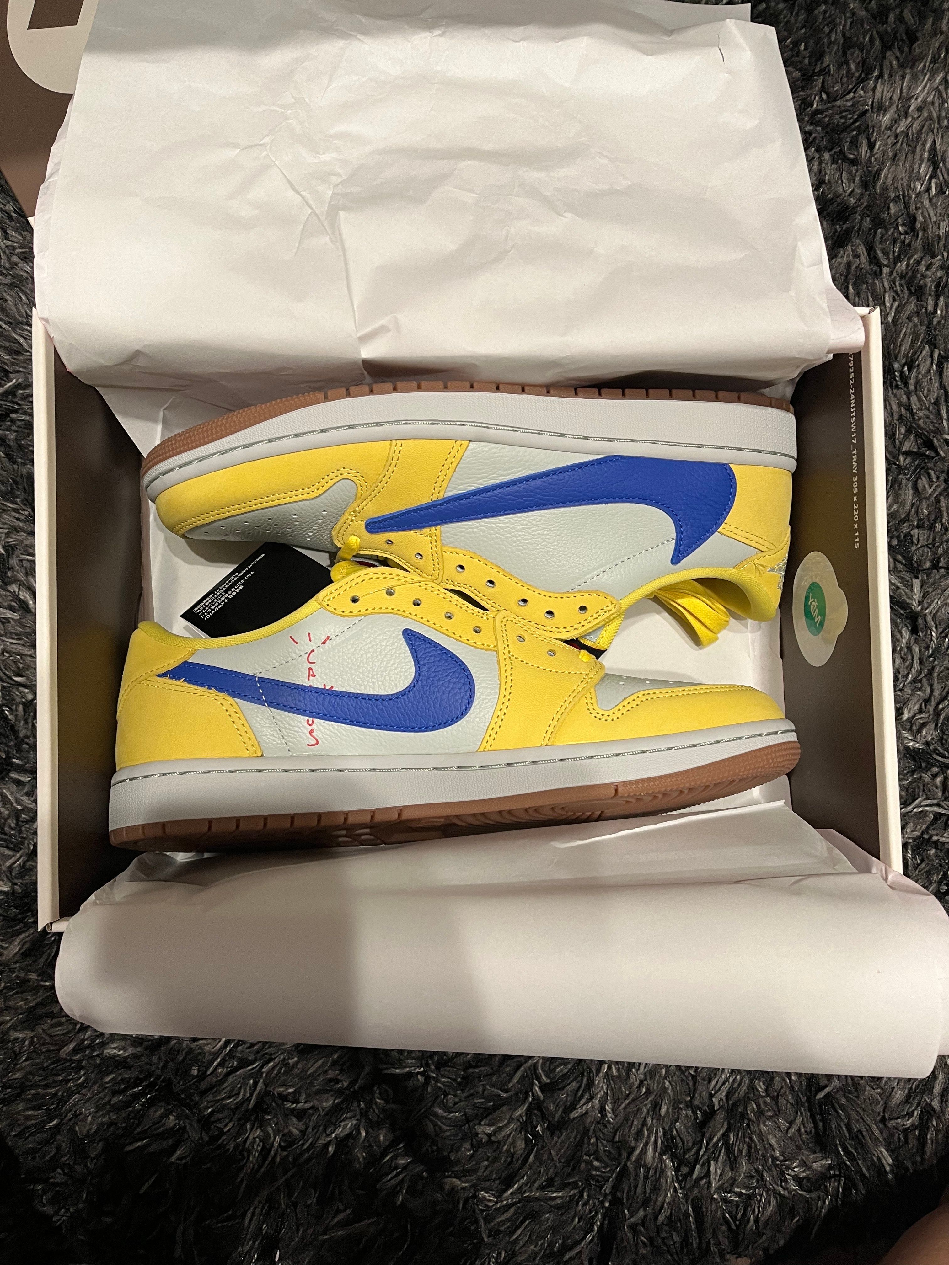 Travis Scott × Nike Women's Air Jordan 1 Retro Low OG "Canary"