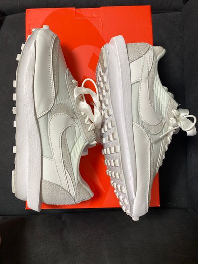 sacai × Nike LDV Waffle "Triple White"