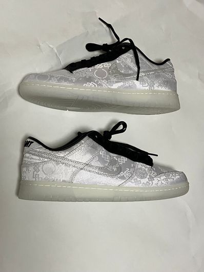 CLOT × Fragment × Nike Dunk Low "Black and White"