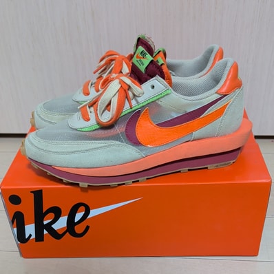 CLOT × Sacai × Nike LD Waffle "Orange Blaze"