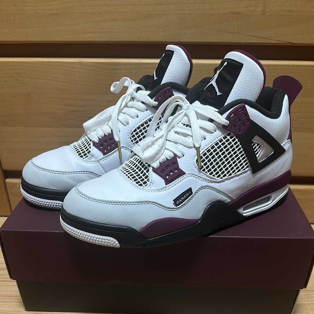 Paris Saint-Germain (PSG) × Nike Air Jordan 4 Retro "White/Black-Metallic Gold-Bordeaux"