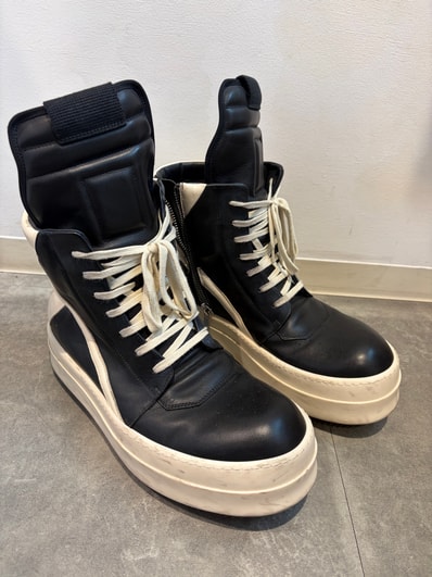 Rick Owens Mega Bumper Geobasket "Black/Milk"