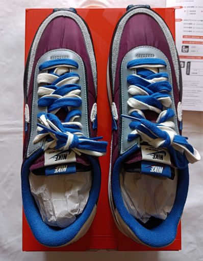 UNDERCOVER × sacai × Nike LD Waffle "Night Maroon/Pale Ivory-Ground Grey-Team Royal"