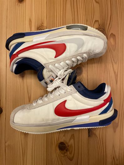 sacai × Nike Zoom Cortez "White and University Red"