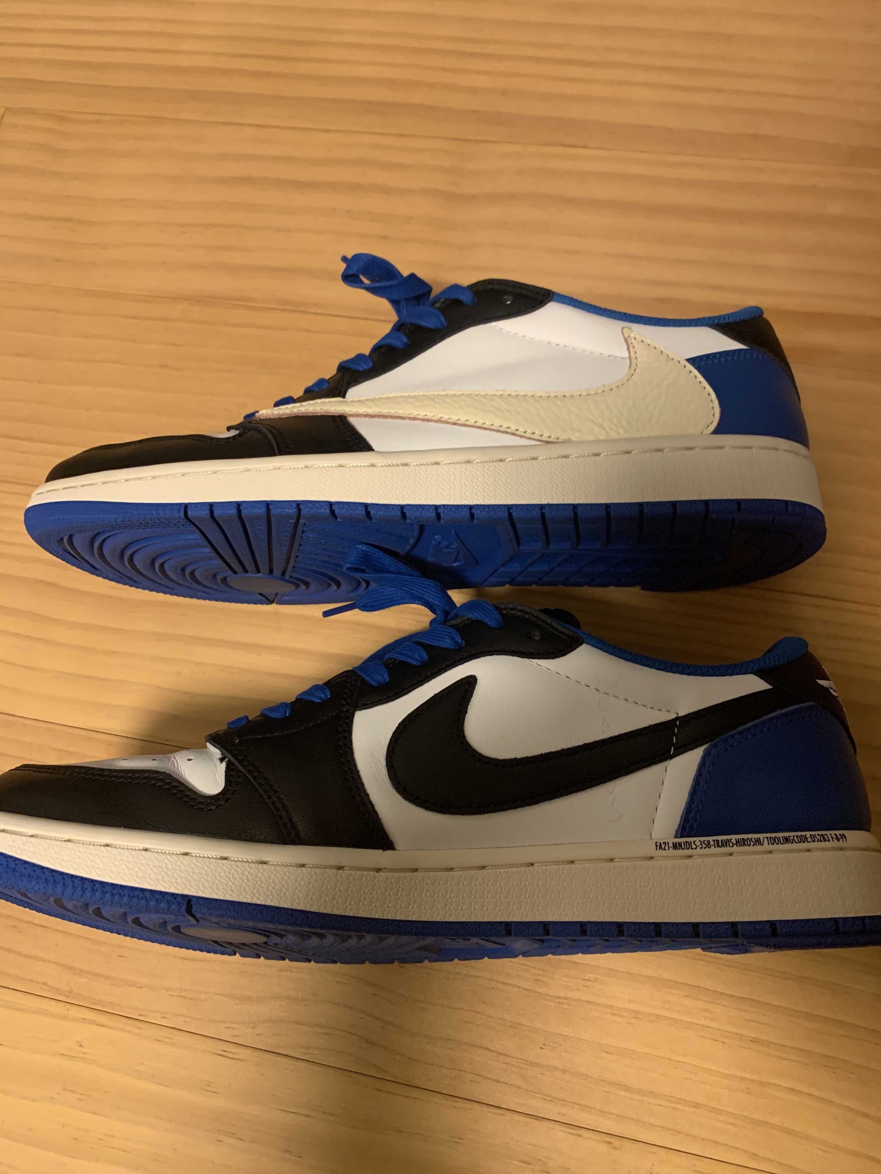 Travis Scott × fragment design × Nike Air Jordan 1 Low OG SP "Military Blue"
