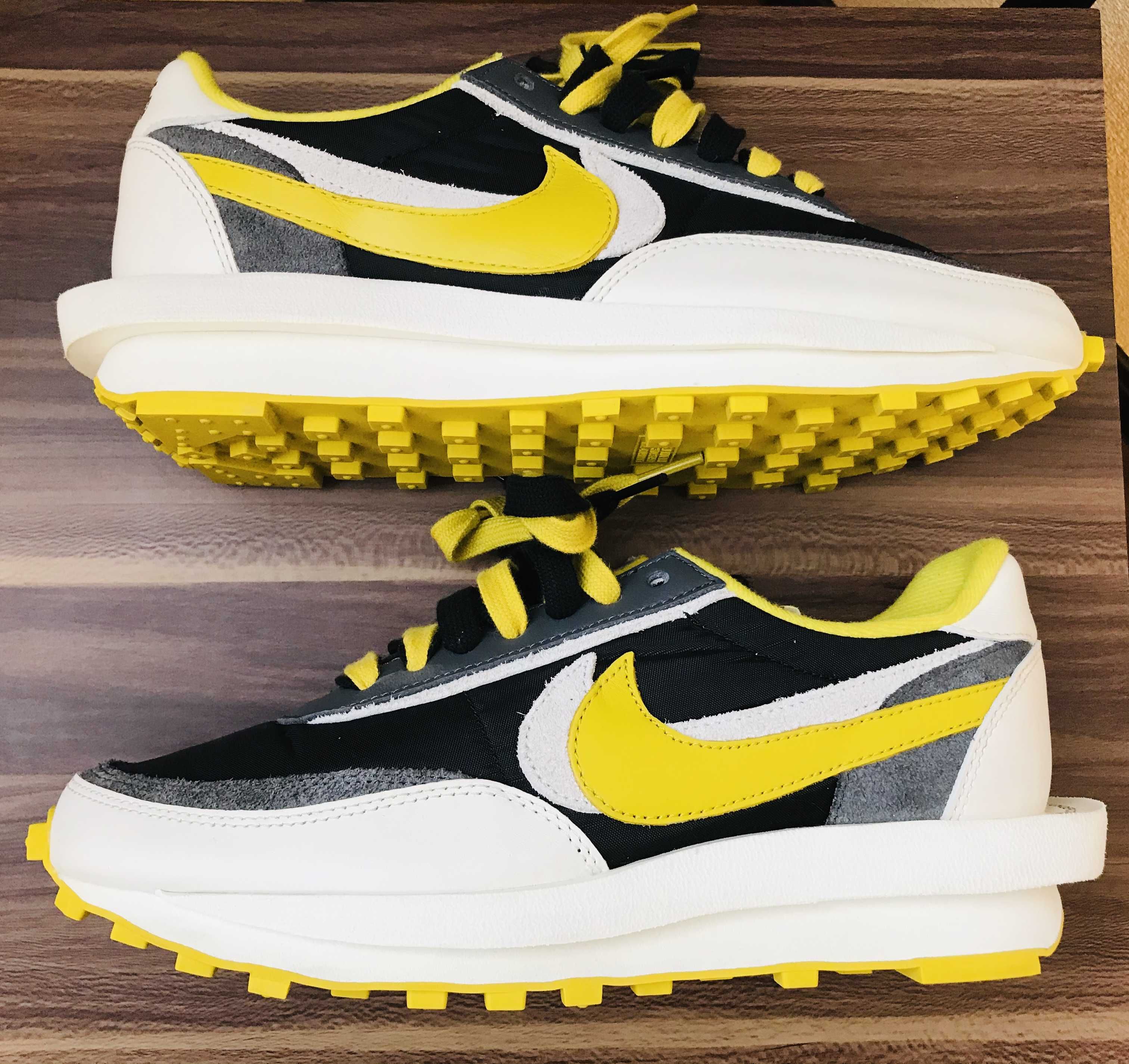 UNDERCOVER × sacai × Nike LD Waffle "Black/Sail-Dark Grey-Bright Citron"