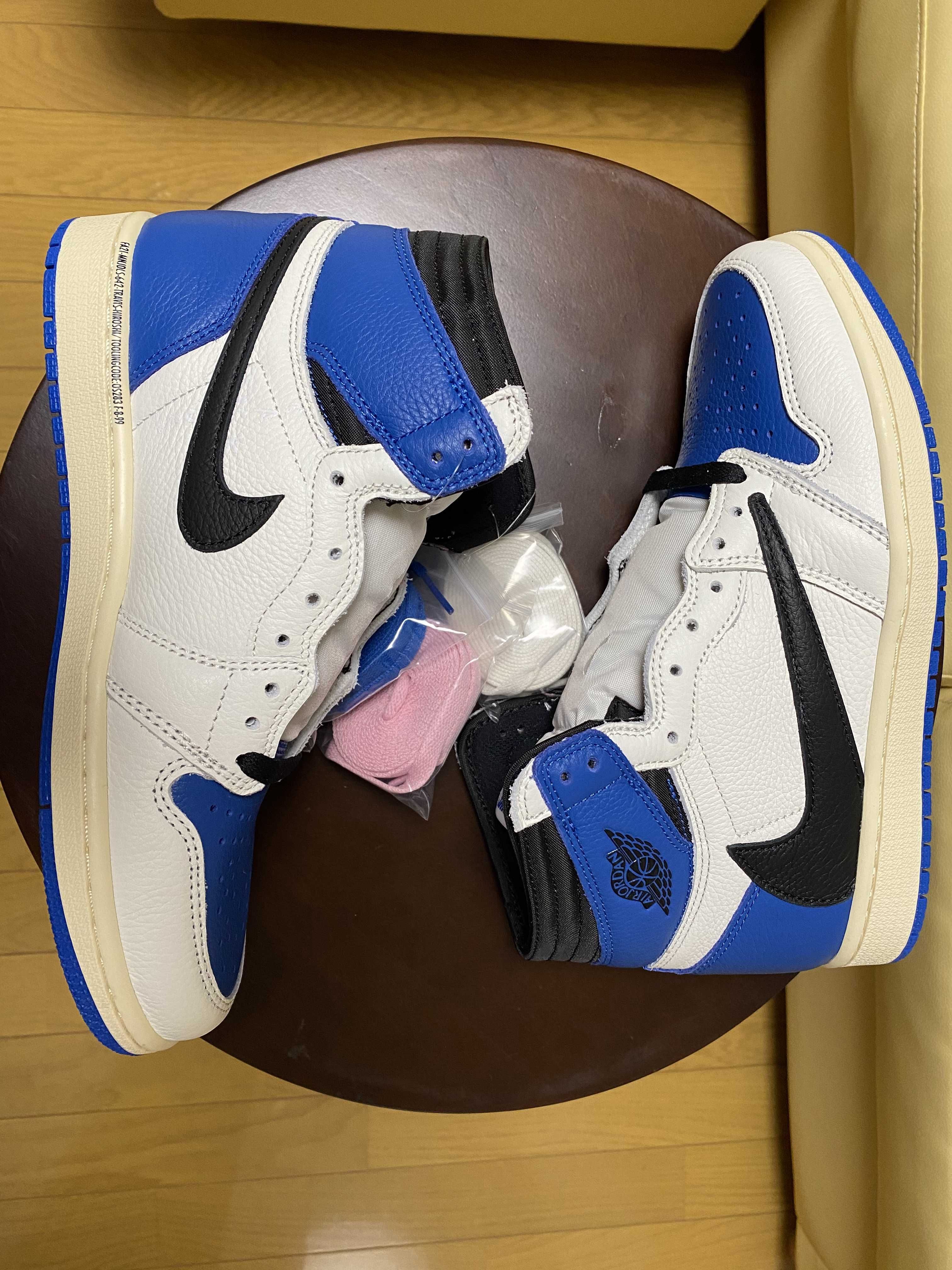 Travis Scott × fragment design × Nike Air Jordan 1 Retro High OG SP "Military Blue"