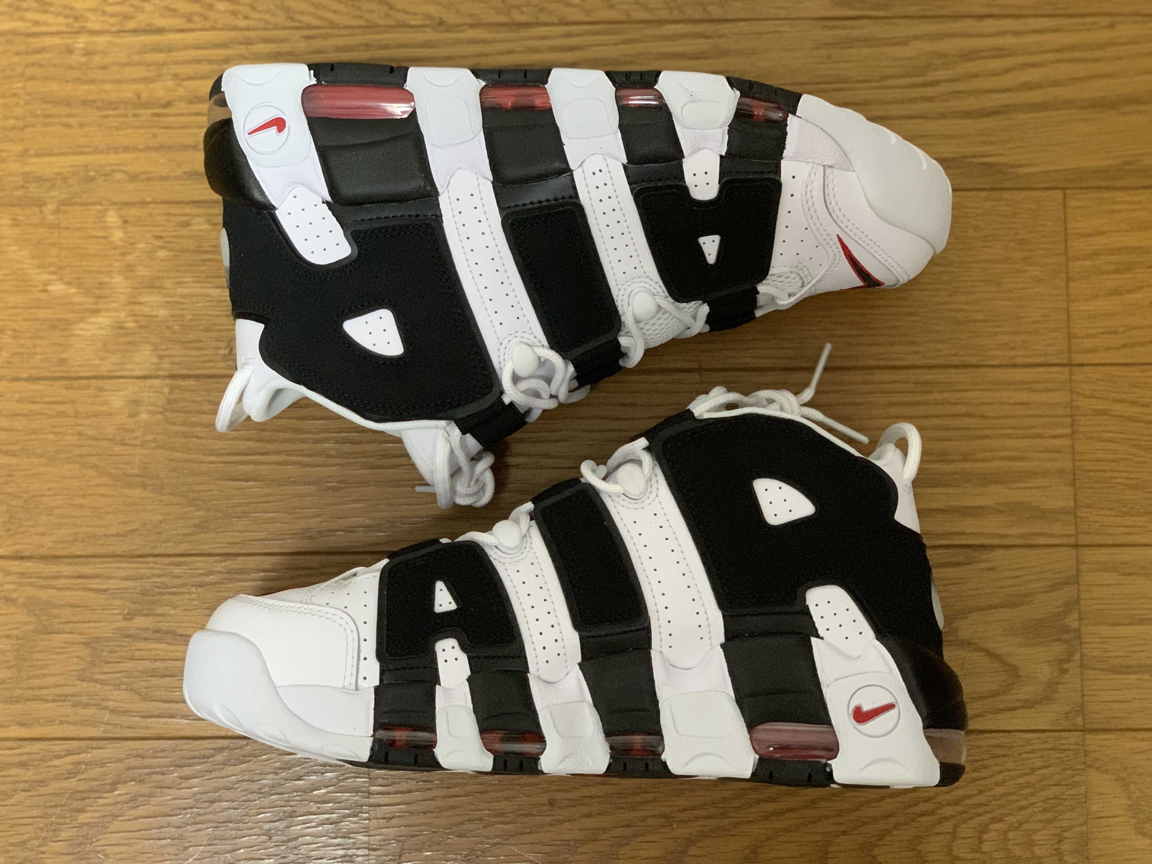 NIKE AIR MORE UPTEMPO "WHITE/BLACK/UNIVERSITY RED"(2020)