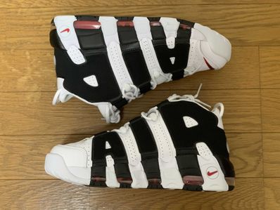 NIKE AIR MORE UPTEMPO "WHITE/BLACK/UNIVERSITY RED"(2020)
