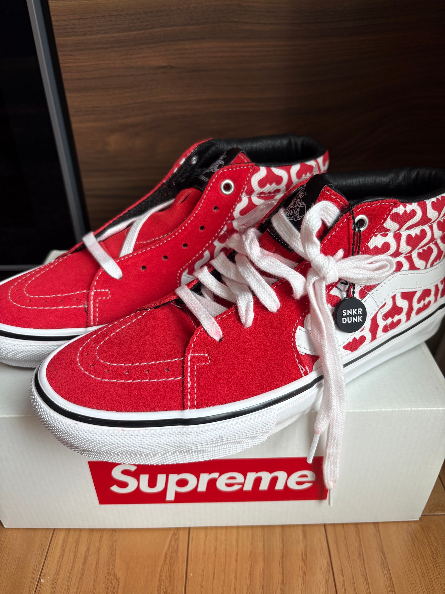 Supreme × Vans Monogram S Logo Skate Grosso Mid "Red"