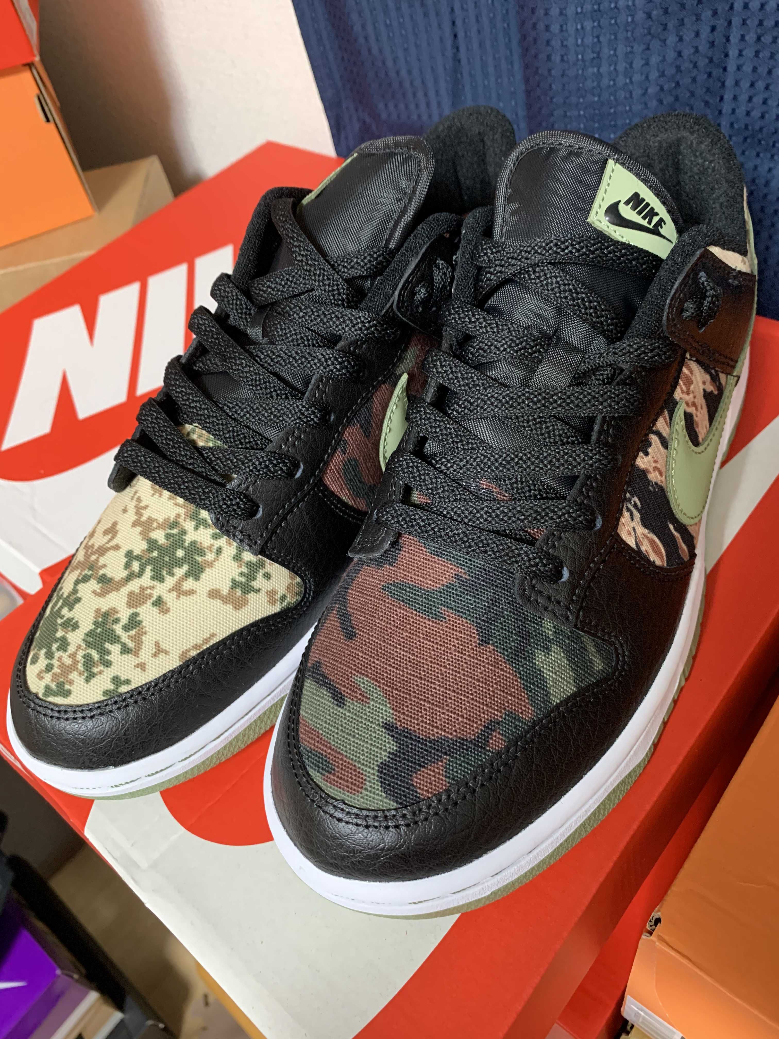 NIKE DUNK LOW SE "BLACK MULTI CAMO"
